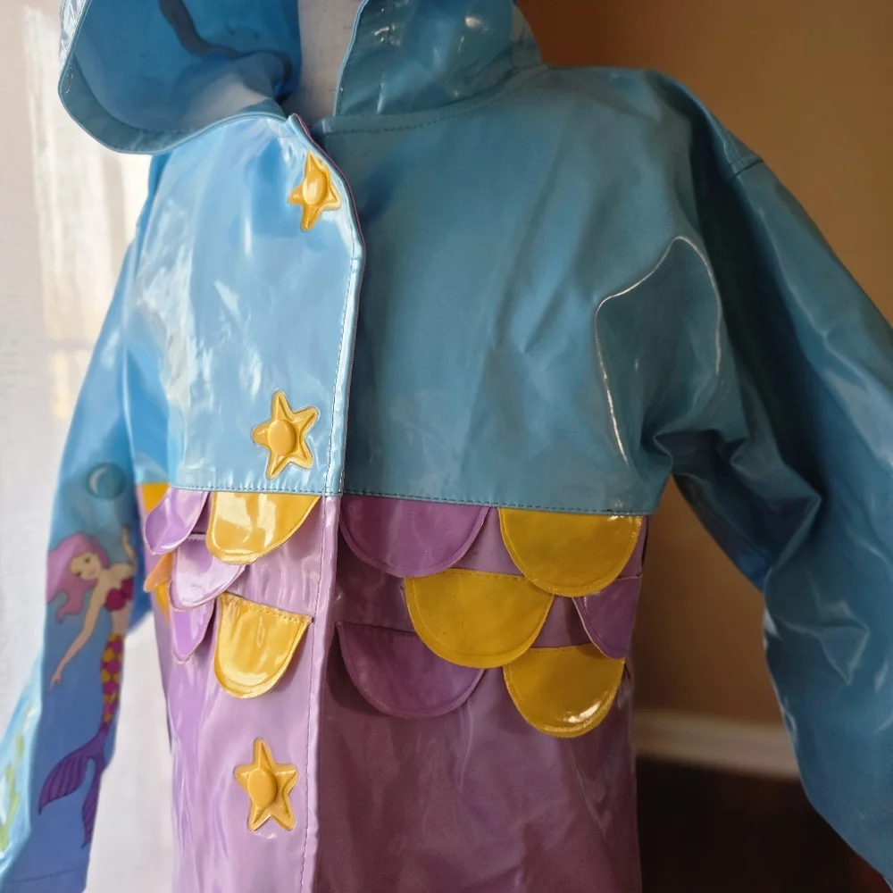 Kidorable Girls Mermaid‎ Raincoat Size 4/5